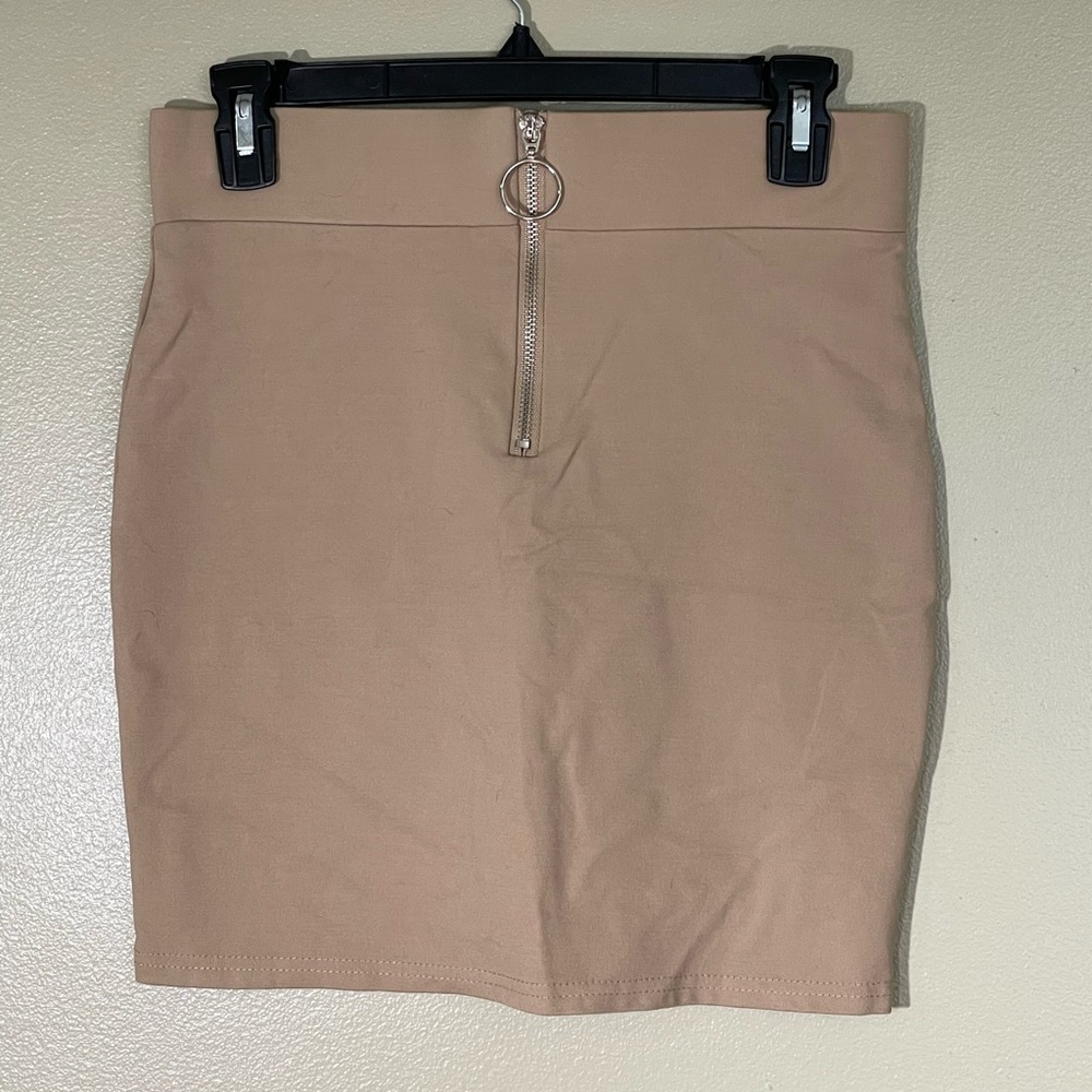 Beige Mini Skirt